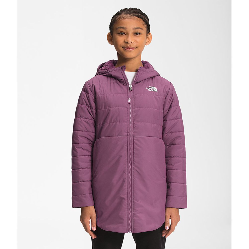 The North Face Parka Girls Australia - The North Face Reversible Mossbud Swirl Purple (ITW-173054)